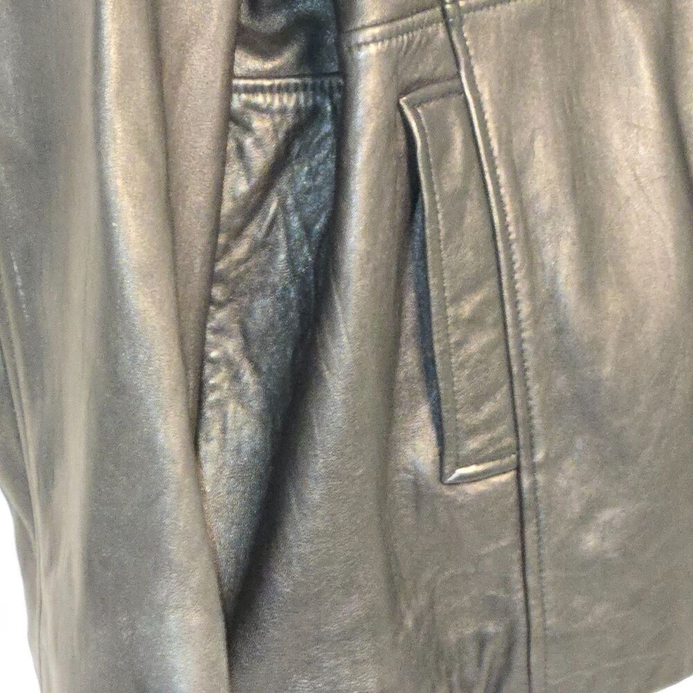 Pelle Studio Wilsons Leather Black Leather Blazer Jacket Women's 3X - Picture 5 of 8